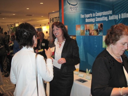 Presenter Kelli Weiss (R), with attendees